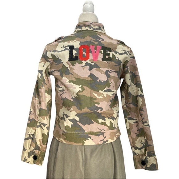 Zadig & Voltaire Charlotte Camo Jacket LOVE Spellout - Picture 6 of 14